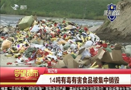 守望都市｜雙遼市：14噸有毒有害食品被集中銷毀