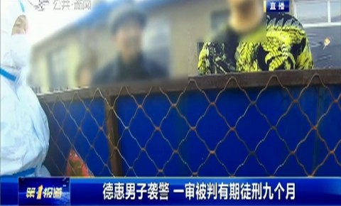 第1報道｜德惠男子襲警 一審被判有期徒刑九個月