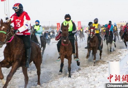 （新春走基層）新疆精河縣舉辦冰雪“那達慕”為冬季旅游“添把火”